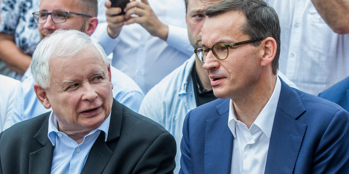 Jarosław Kaczyński i Mateusz Morawiecki