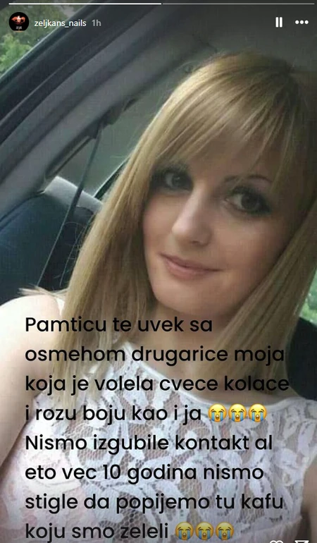 opraštanja od Sanje koja je poginula u nesreći na Železničkoj stanici Novi Sad