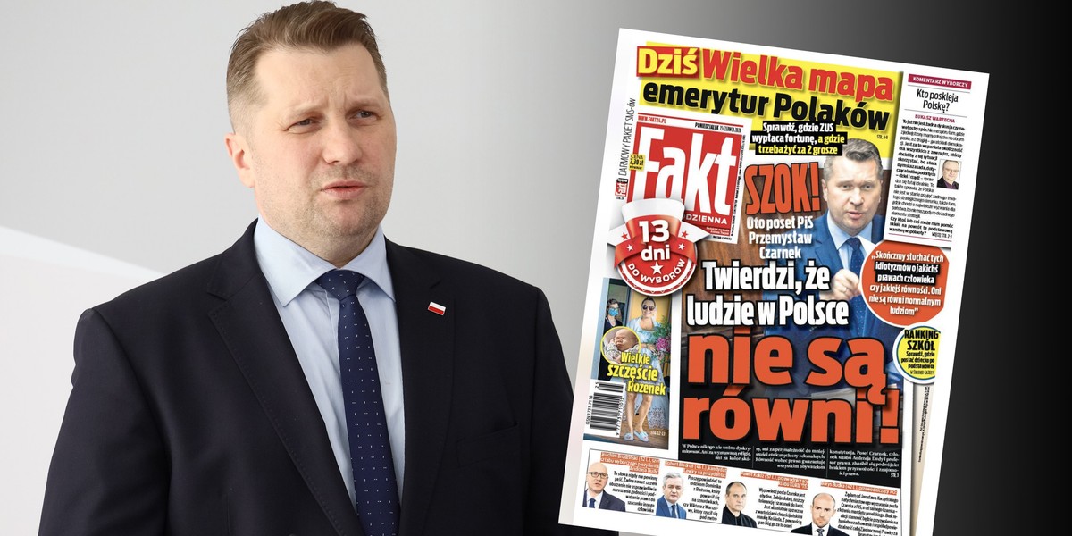 Ludzie premiera mieli wysyłać sobie okładkę Faktu i ostrzegali przed Przemysławem Czarnkiem