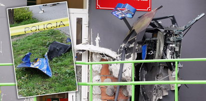 Wybuch bankomatu w Krakowie. Uszkodzony budynek i kilka samochodów. Policja szuka sprawców