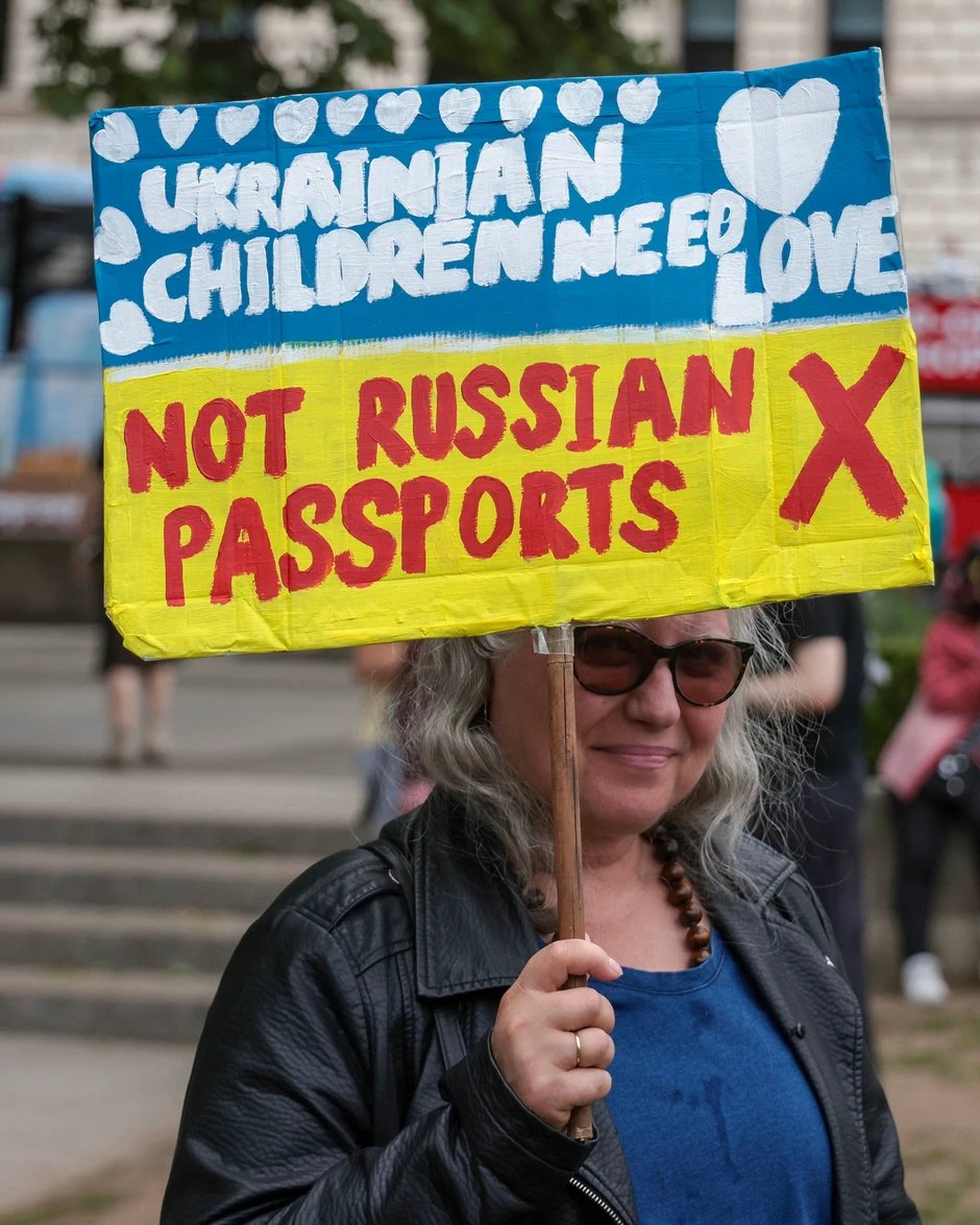 Protest u Londonu početkom juna za povratak otete ukrajinske dece