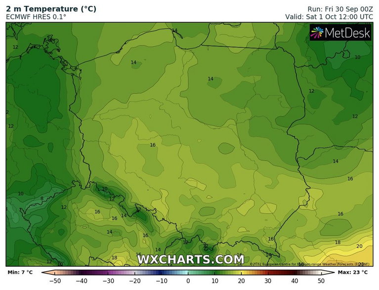 Temperatura nawet nie zbliży się do 20 st. C