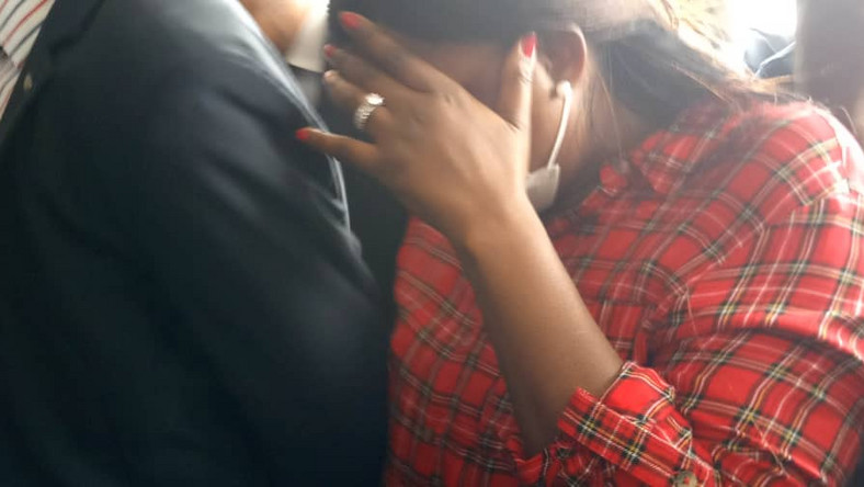 Funke Akindele in court with husband, JJC Skillz [Lawanson]