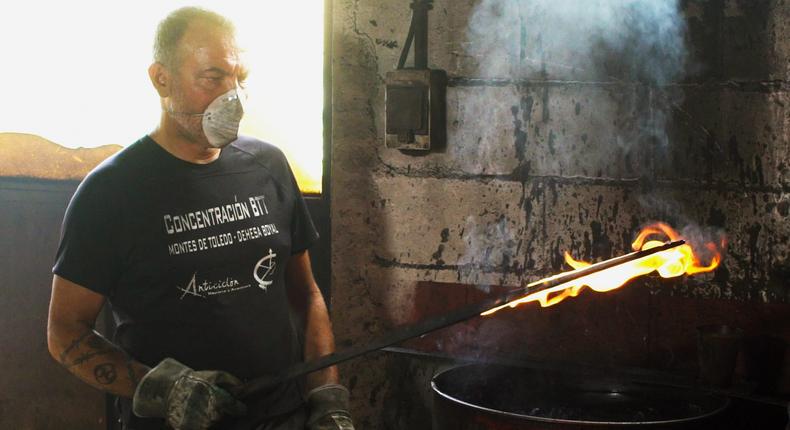 Jos Ramn Moreno learned the art of sword-making when he was 16 years old, at a time when there were hundreds of bladesmiths in Toledo, Spain.