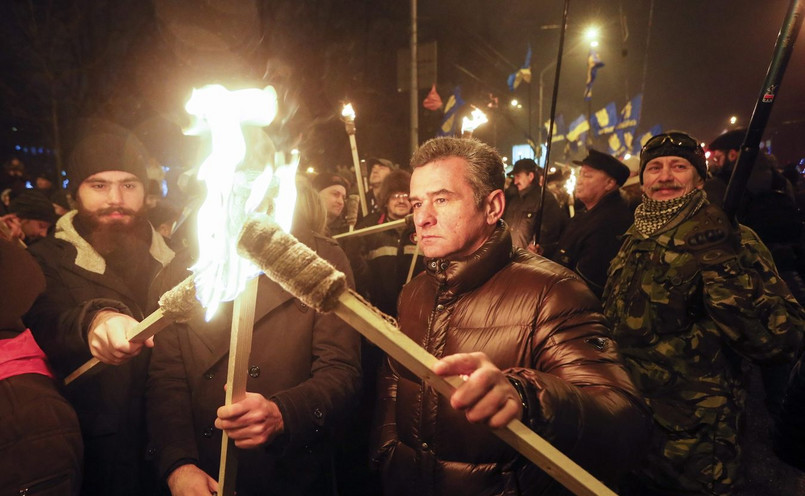 Ulicami Kijowa przeszedł marsz ku czci Bandery