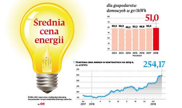 Średnia cena energii dla gospodarstw domowych (p)