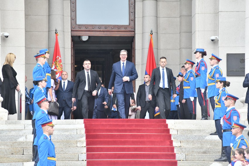 .Vučić posle polaganja zakletve ispred Skupštine Srbije