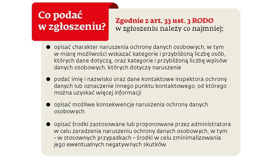Zgłosić naruszenie do prezesa Urzędu Ochrony Danych osobowych (UODO). Oto co powinien podać w zgłoszeniu.