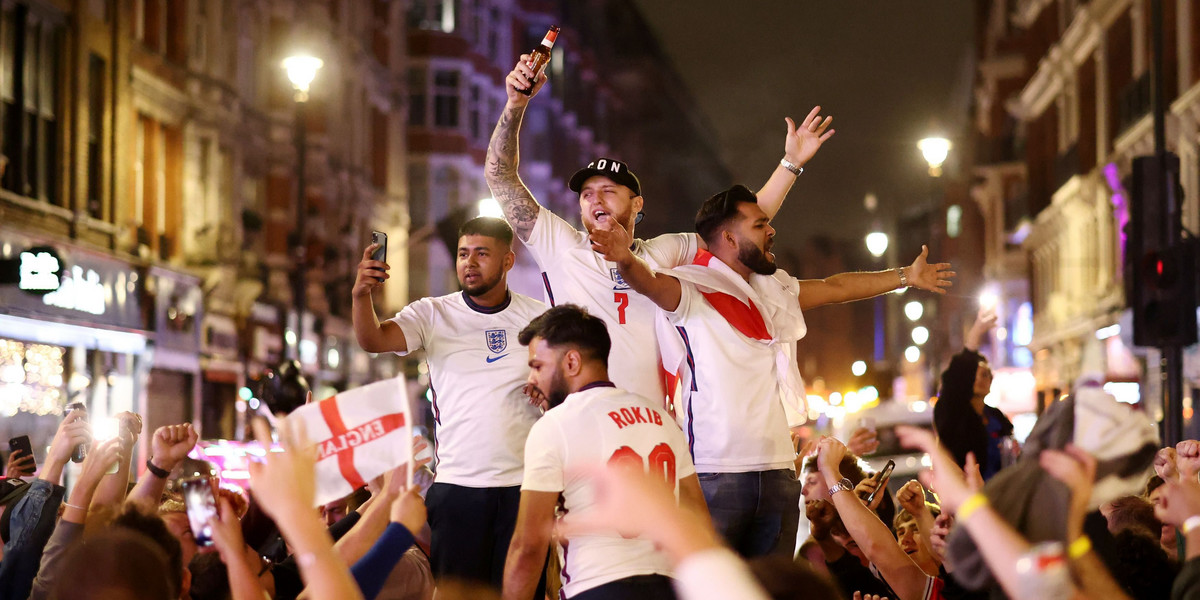 Euro 2020 - Fans gather for England v Denmark