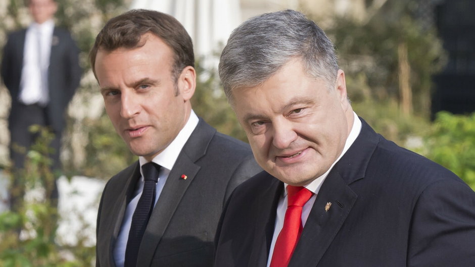 Emmanuel Macron i Petro Poroszenko w 2019 r.