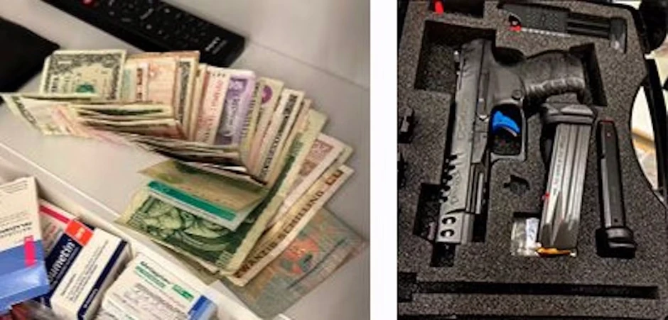Zaplenjen novac i oružje