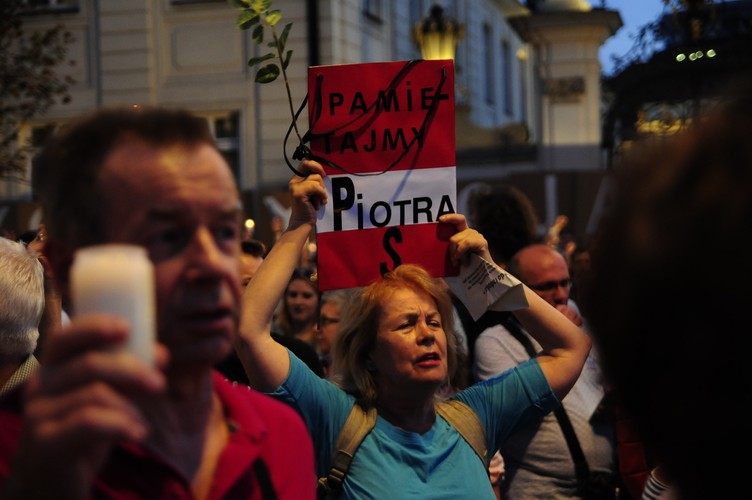 Protest pod Pałacem Prezydenckim, fot. Maciek Suchorabski