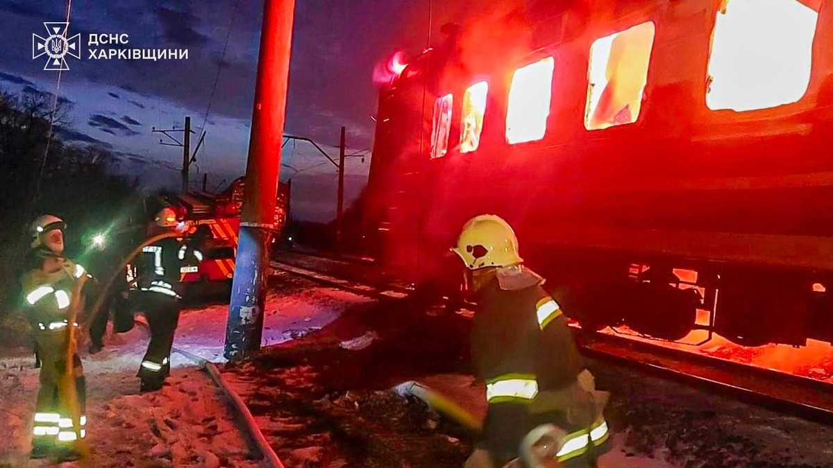 Ruski dronovi napali su danas voz u Harkovskoj oblast