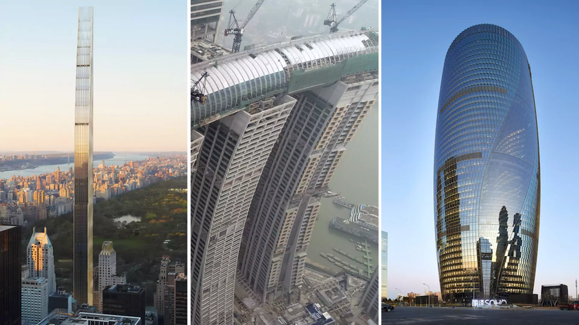 Poziomy drapacz chmur, najcieńszy wieżowiec. Architektoniczne absurdy 2020 r.