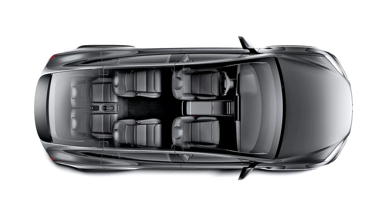 Tesla Model X Plaid ma 5,06 m długości, 1,68 m wysokości. Blisko 3-metrowy rozstaw osi pozwala na urządzenie 6-osobowego wnętrza