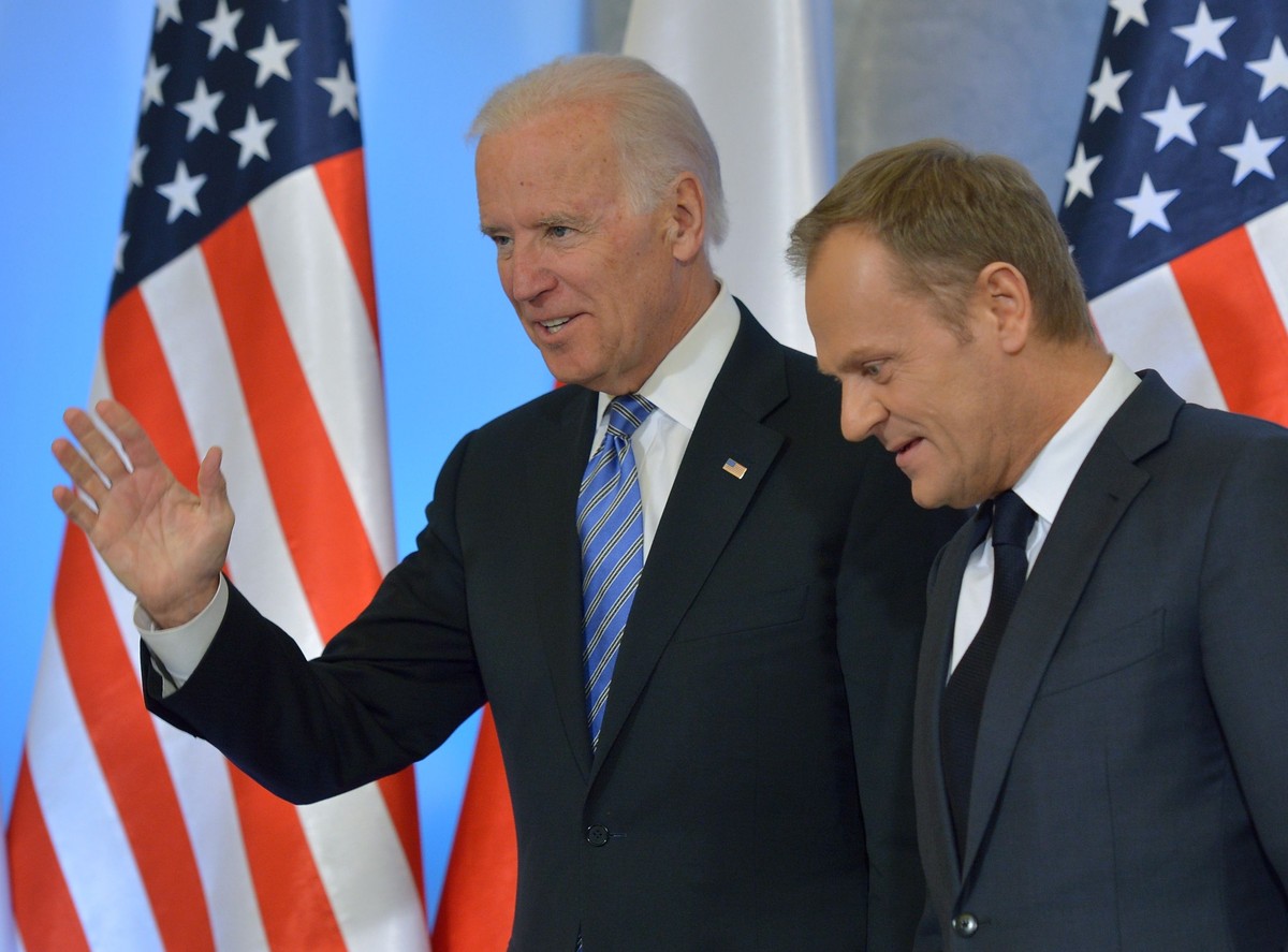 Wiceprezydent USA Joe Biden i premier Donald Tusk