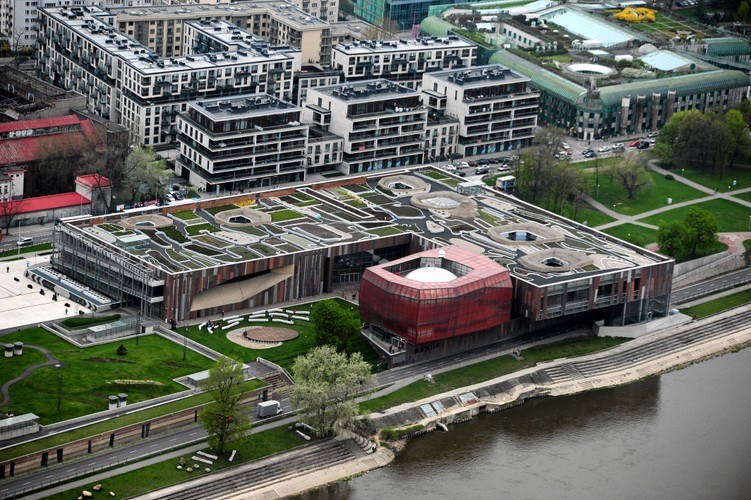 Centrum Nauki Kopernik z lotu ptaka