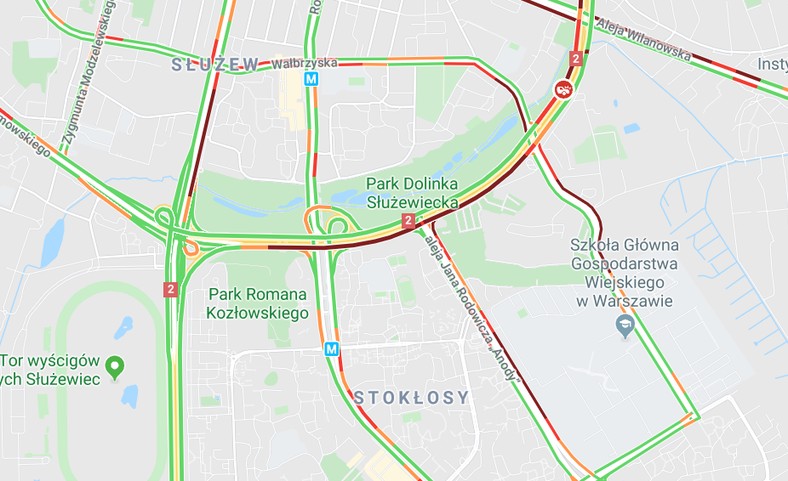 Korki w Warszawie; stan na godz. 8.20