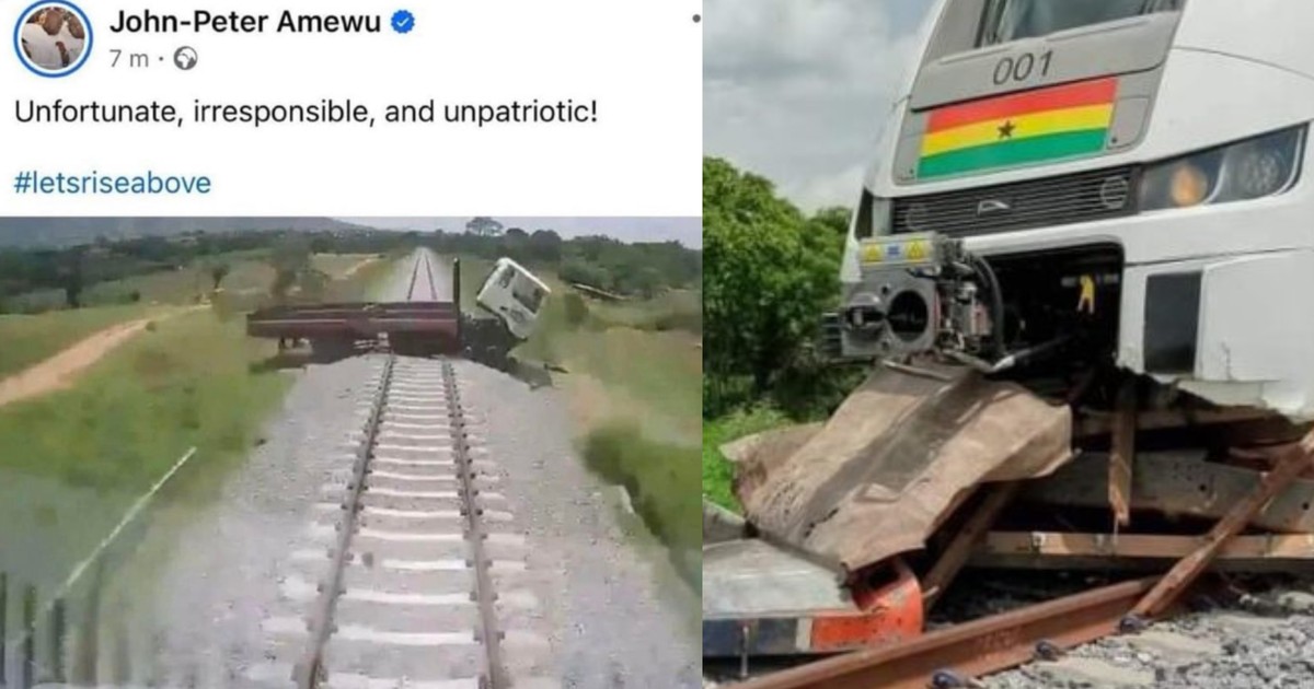 Train accident photo posted on my social media pages is a photoshop - Peter Amewu