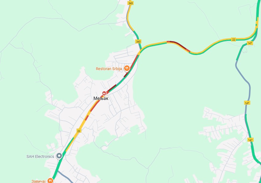 Mesto gde se dogodila nesreća