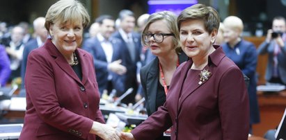 Szydło zdziwiła Merkel, a Tusk nieogolony