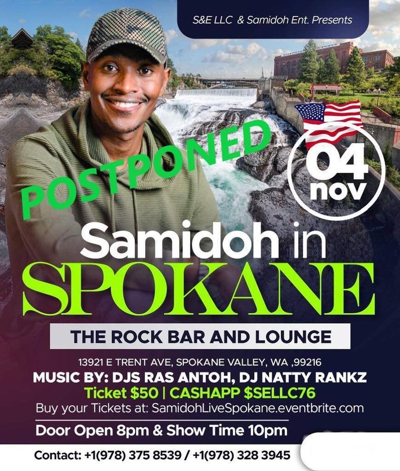 Samidoh cancels his Spokane show after being involved in an accident