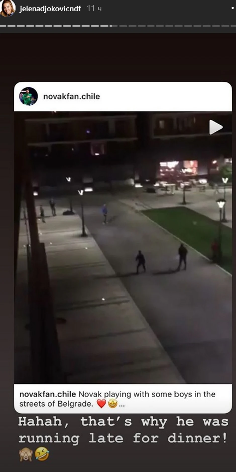 Objava Jelene Đoković