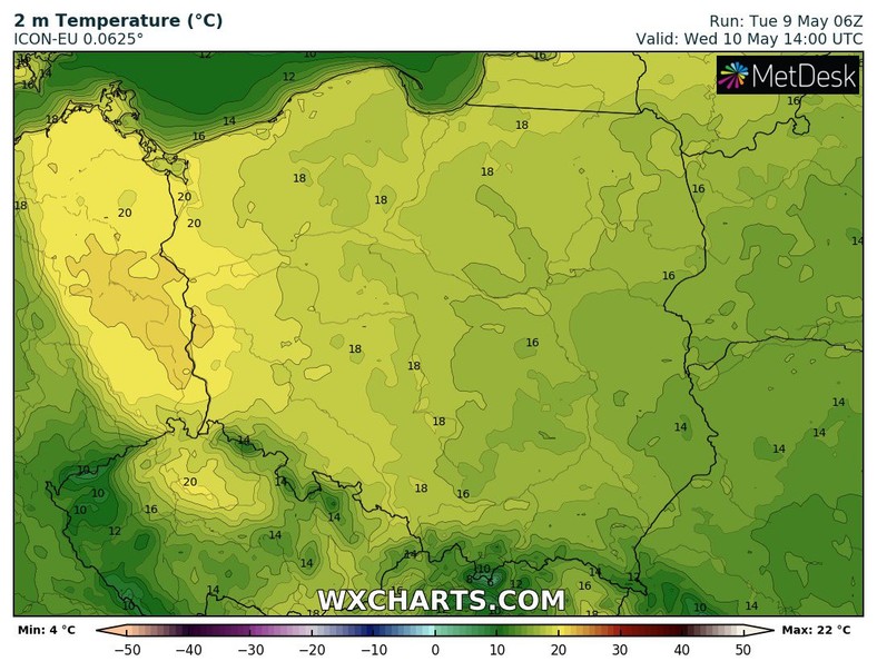 Na zachodzie temperatura może delikatnie przekroczyć 20 st. C