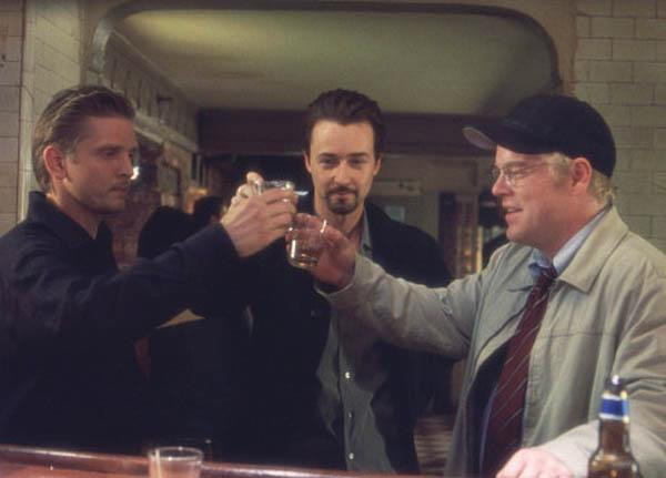 Barry Pepper, Edward Norton i Philip Seymour-Hoffman w filmie "25. godzina"