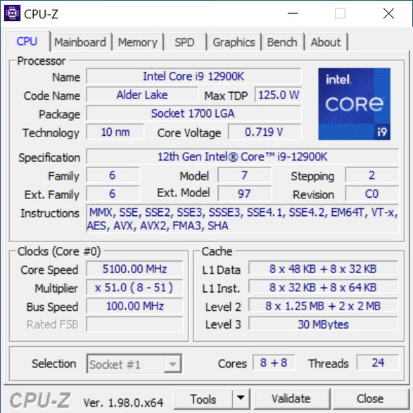 Intel Core i9-12900K – specyfikacja procesora 