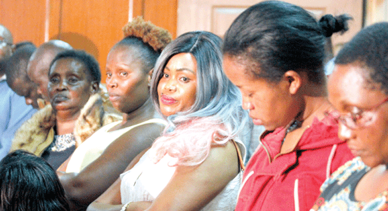 File image of suspects in the infamous NYS scandal in court