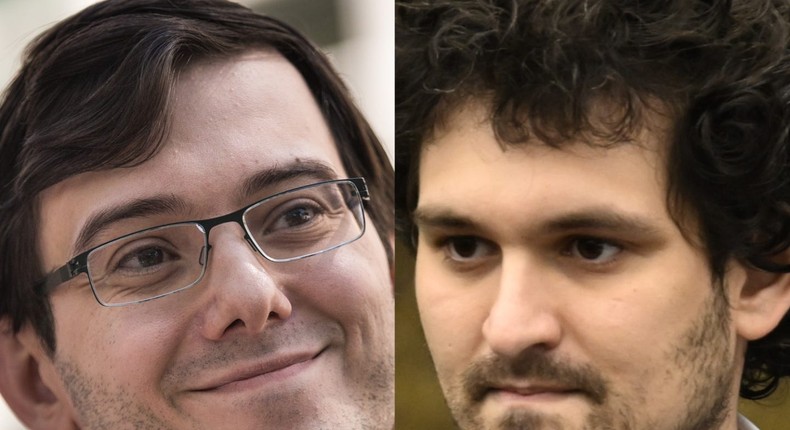 Martin Shkreli; Sam Bankman-Fried.Drew Angerer/Getty Images; Fatih Aktas/Anadolu Agency via Getty Images