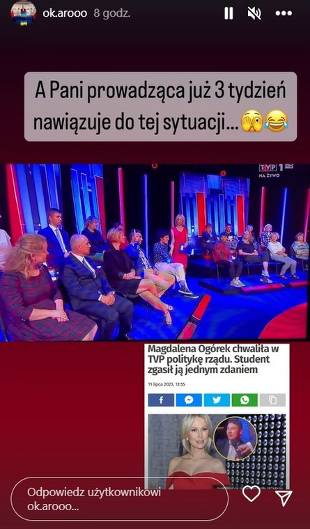 Arkadiusz Nakielski opublikował fragment "Areny poglądów" na InstaStory