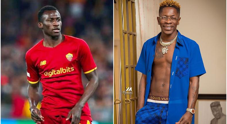 'I love you' - Shatta Wale appreciates Afena-Gyan for promoting his song at AS Roma presentation