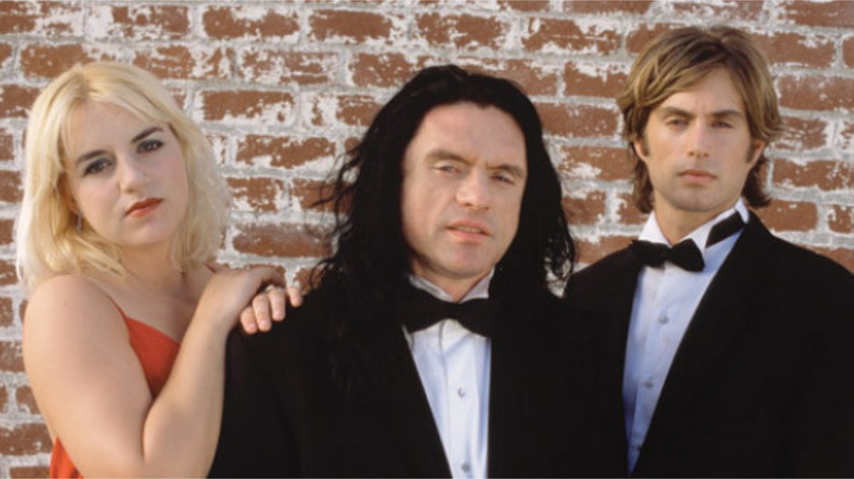 Juliette Danielle, Tommy Wiseau i Greg Sestero w filmie "The Room"