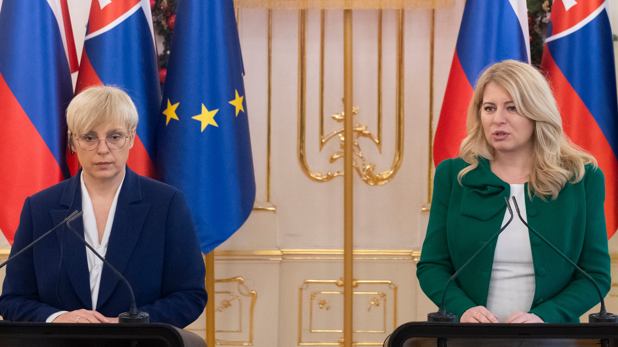 Nataša Pircová Musarová a Zuzana Čaputová v roku 2023. 