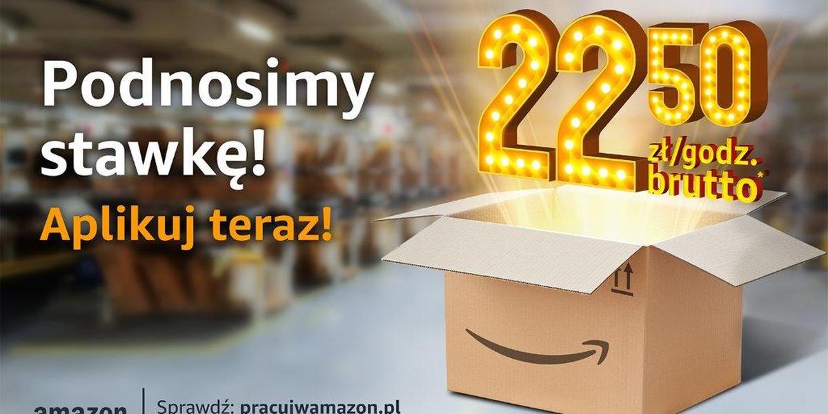 Amazon rekrutuje i podnosi pensje dla pracowników wynagradzanych stawką  godzinową w centrach logistycznych w Polsce - Wiadomości
