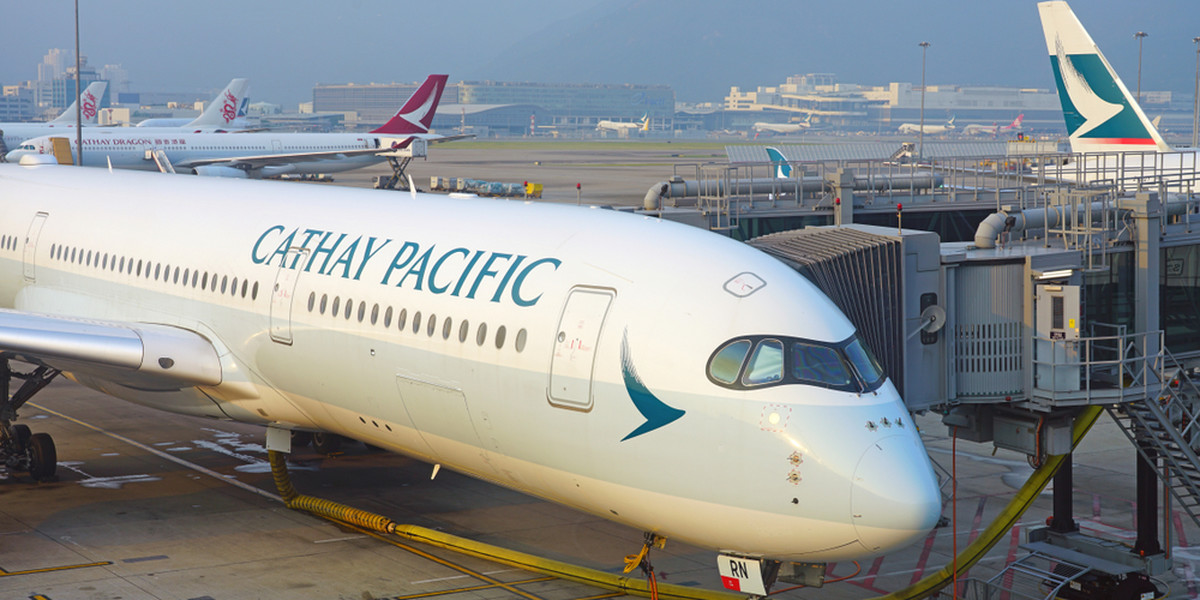 Cathay Pacific mają w swojej flocie także najnowocześniejsze samoloty typu Airbus A350
