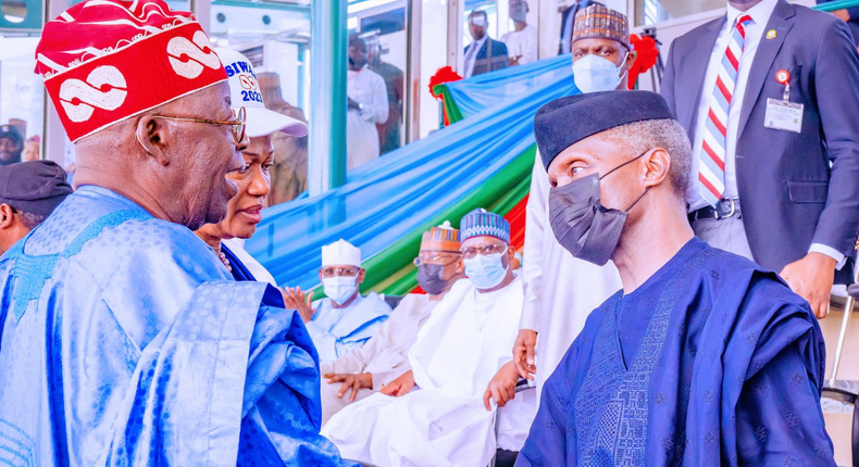 APC Presidential flag-bearer, Asiwaju Bola Tinubu and Vice President, Yemi Osinbajo. [Twitter:Jags]