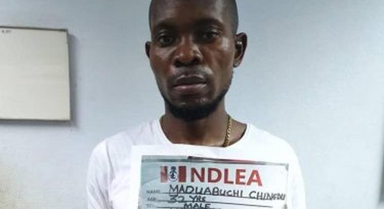 The suspect arrested at NAIA. [NAN]