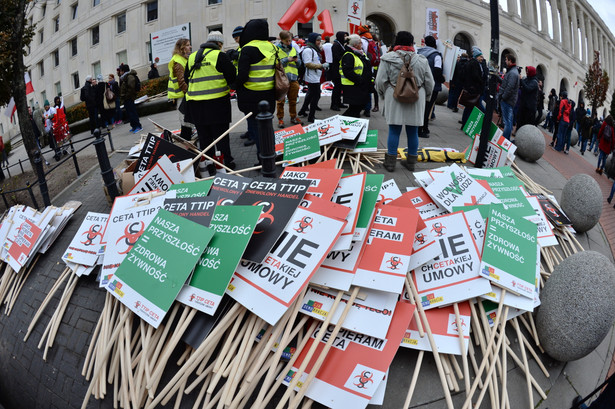 Protest przeciwko CETA
