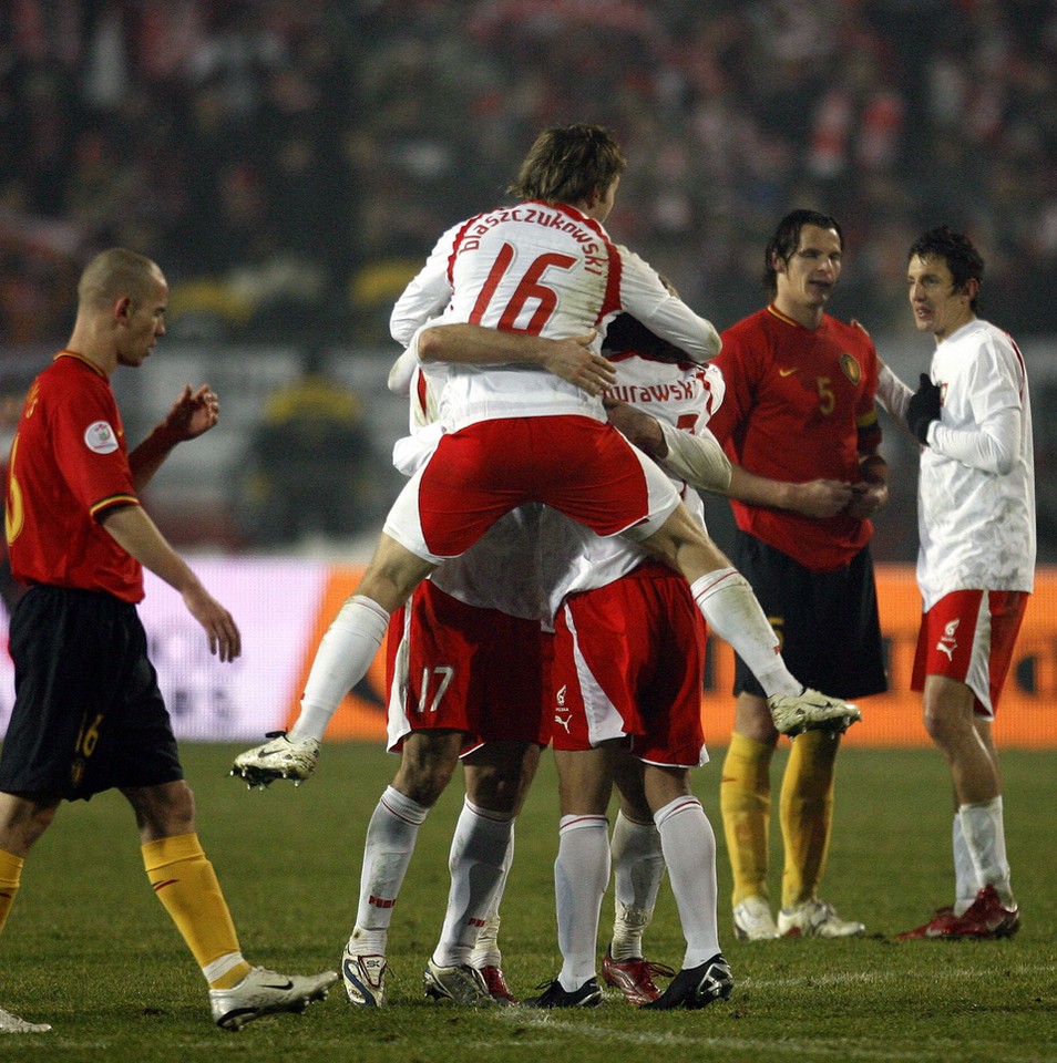 PIŁKA NOŻNA ELIMINACJE EURO 2008 POLSKA BELGIA