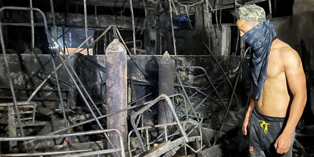 Tragiczny pożar na oddziale covidowym w Bagdadzie.