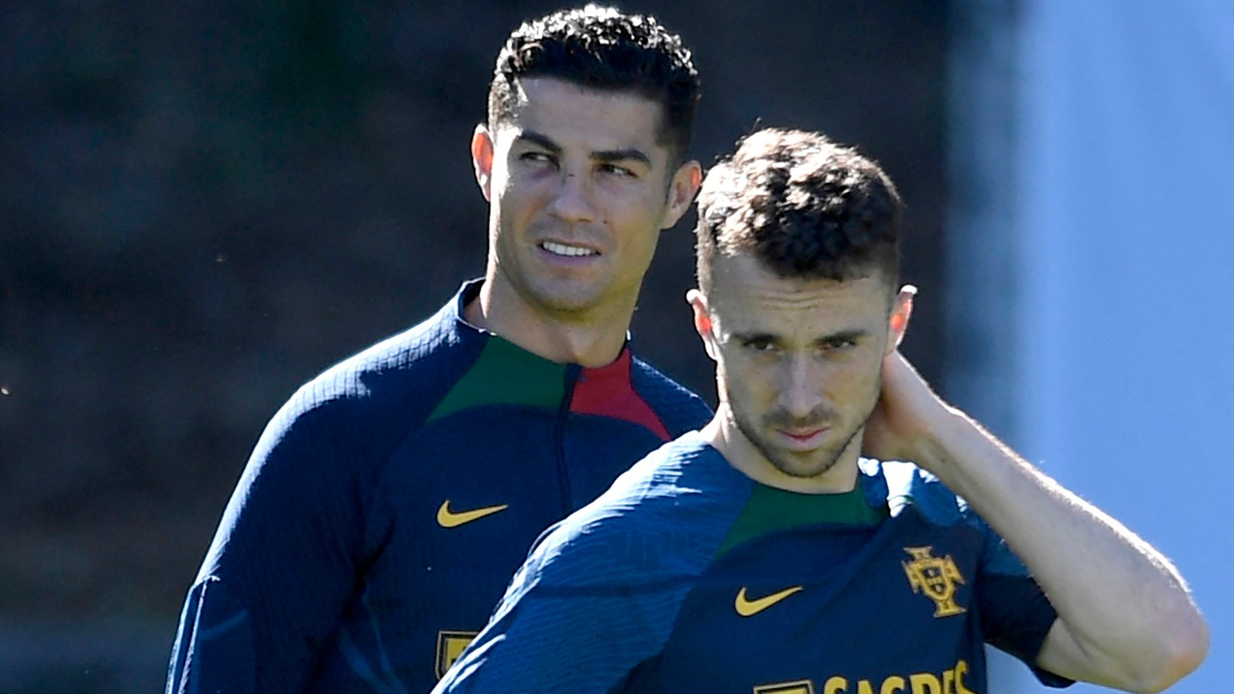Cristiano Ronaldo a Diogo Jota.