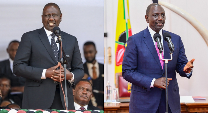 President Ruto before and after shedding weight