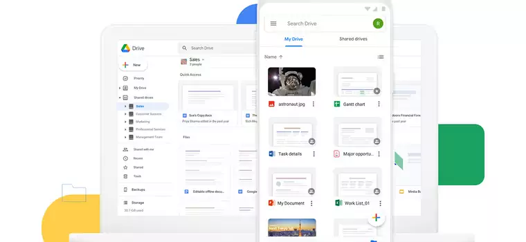 Webowy klient Google Drive domyślnie otwiera pliki Office w trybie edycji