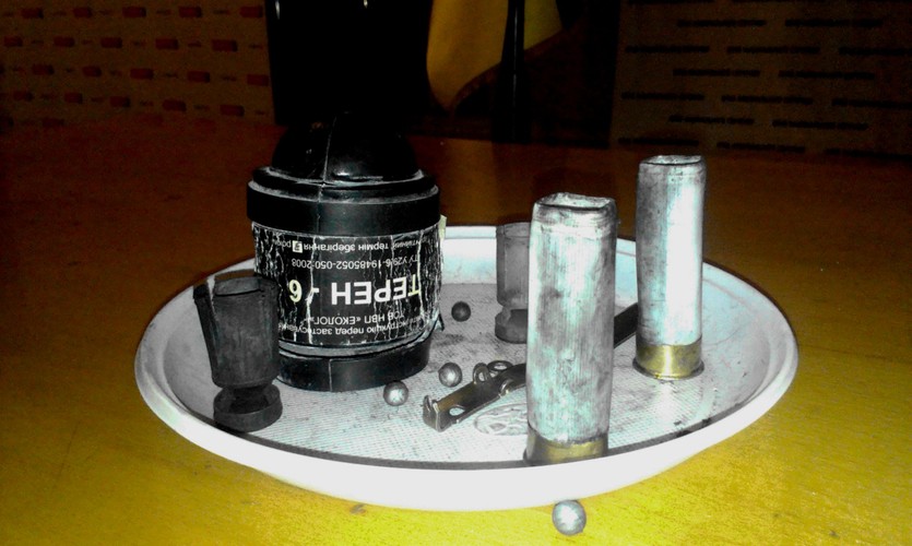 Amunicja stosowana przez Berkut, zebrana na Majdanie w Kijowie