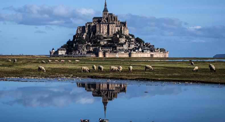 A picture taken on September 2, 2019, shows the Mont-Saint-Michel  in northwestern France.JOEL SAGET/AFP via Getty Images