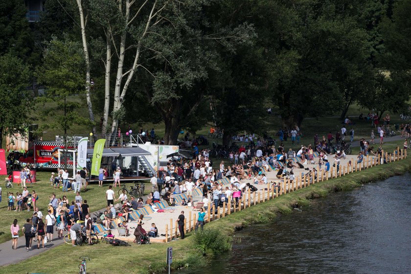 Plaża nad Wisłą w Krakowie 