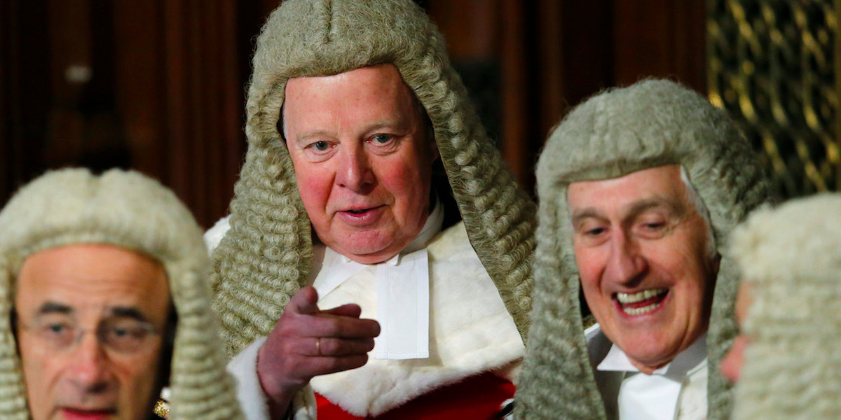 Chief Justice Lord Thomas (centre).